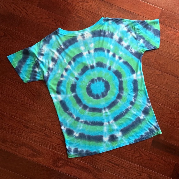 Tie Dye Modal Blend V-Neck Tee - Picture 2 of 3